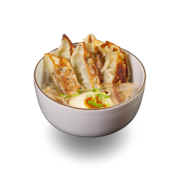 Horu-gyoza-don - Riso, gyoza di pollo o manzo o verdure alla piastra (6pz)