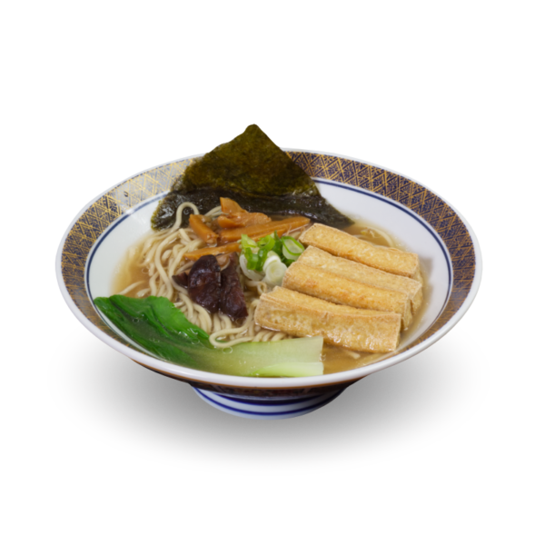 Horu-veggie-shoyu-ramen - Brodo di verdure con salsa shoyu, tofu fritto, pak choi, alga nori, germogli di soia, bambù, cipollotto, funghi shitakee*
